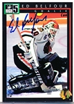 1992-93 High 5 Hockey Preview- #6 Ed Belfour (Autographed)- Serial #620/1500