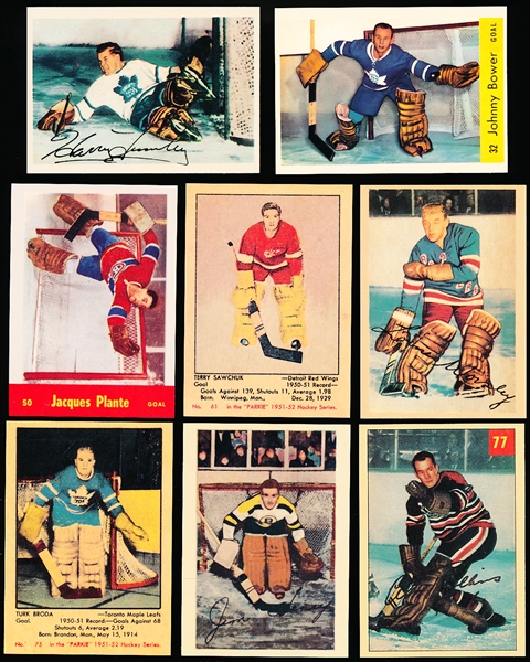 1992-93 Parkhurst Hockey- “Parkie Reprints”- #1 thru #8 with Checklist