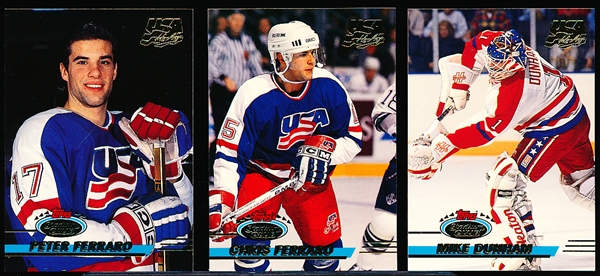 1993-94 Stadium Club Hockey- Team USA Inserts- Near Set 22 of 23