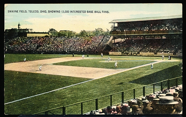 1912 Pre Linen- Early Toledo Baseball Postcard “Swayne Field, Toledo, Ohio