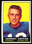 1961 Topps Fb- #1 John Unitas, Colts