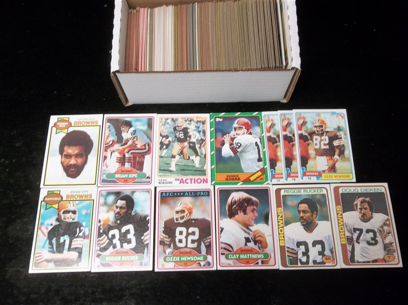1978 to 1989 Cleveland Browns FB Cards- 250 Asst