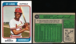 1974 Topps Bb-#60 Lou Brock, Cardinals- 18 Cards