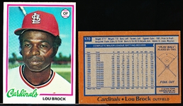 1978 Topps Bb- #170 Lou Brock, Cardinals- 20 Cards