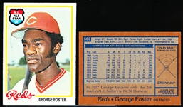 1978 Topps Bb- #500 George Foster, Reds- 38 Cards