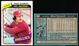 1980 Topps Baseball- #270 Mike Schmidt, Phillies- 30 Cards