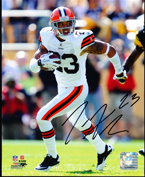 Autographed Joe Haden Cleveland Browns NFL Color 8” x 10” Photo