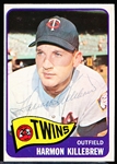 Autographed 1965 Topps Bsbl. #400 Harmon Killebrew, Twins