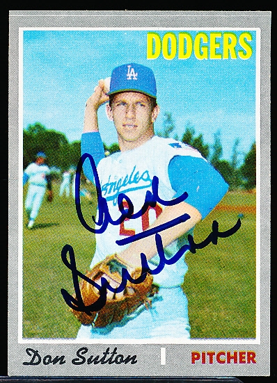 Autographed 1970 Topps Bsbl. #622 Don Sutton, Dodgers