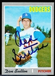 Autographed 1970 Topps Bsbl. #622 Don Sutton, Dodgers