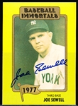 Autographed 1980 TCMA Baseball Immortals #163 Joe Sewell, Yankees