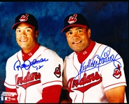 Autographed Roberto Alomar & Sandy Alomar, Jr. Cleveland Indians MLB Color 8” x 10” Photo