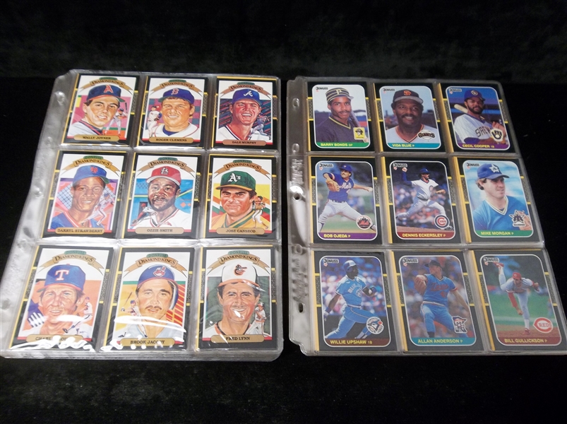 1987 Donruss Baseball Complete Set of 660 in Pages