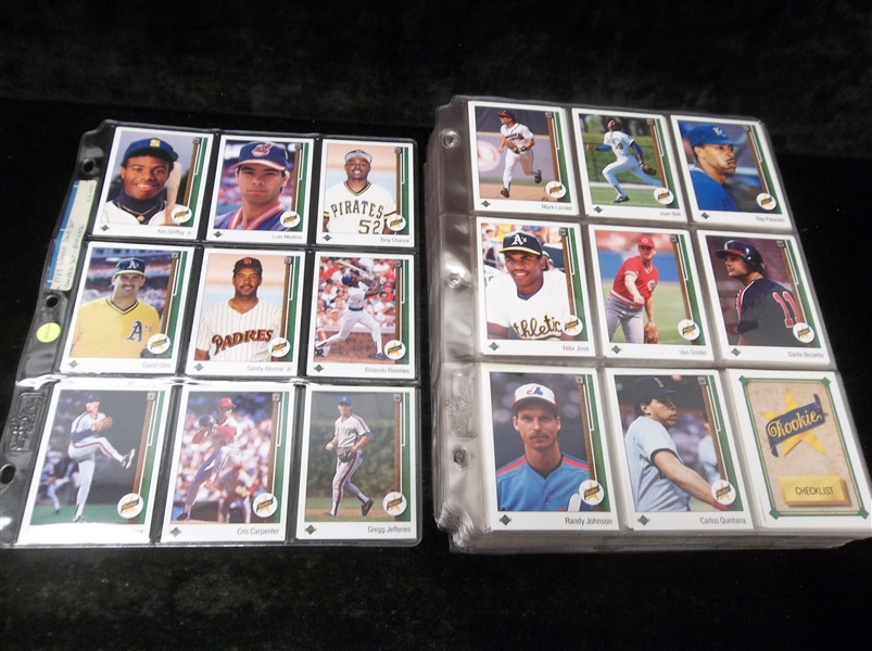 1989 Upper Deck Baseball Complete Set of 800 in Pages