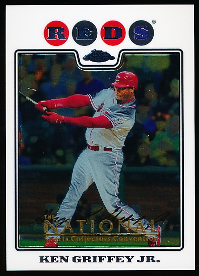 2008 Topps Chrome Bb- “National Convention” Parallel- #152 Ken Griffey Jr., Reds- Only 300 Made!