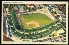 9/11/47 Postmarked Chas. Levy “61, 65902 Wrigley Field, Chicago, Illinois” Linen Postcard