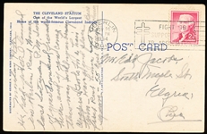 11/24/54 Postmarked Geo. R. Klein News Co. “C-8, 3C-H804 Night Baseball at Cleveland Stadium, Cleveland, Ohio” Linen Postcard
