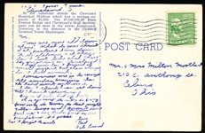 9/8/58 Postmarked Geo. R. Klein News Co. “C-12, 2B-H793- East Ninth Street Pier and Municipal Stadium, Cleveland” Linen Postcard