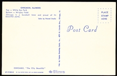 1964 Dexter Press “DT-91303-B Greetings From Chicago’s Ball Parks” Continental Chrome Postcard
