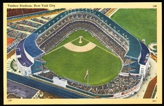 Acacia Card Co. “159, 128, 79633 Yankee Stadium, New York City” Linen Postcard