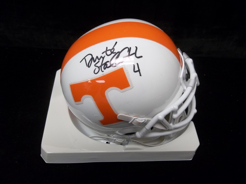 Auto’d & Inscribed Donte’ Stallworth University of Tennessee NCAA Mini Helmet- GAI Certified