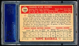 1952 Topps Baseball- #168 Charlie Silvera, Yankees- PSA Ex-Mt 6