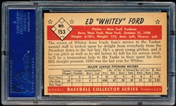 1953 Bowman Bb Color- #153 Whitey Ford, Yankees- PSA Ex 5