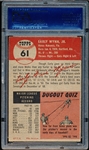 1953 Topps Baseball- #61 Early Wynn, Indians- PSA NM 7