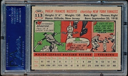 1956 Topps Baseball- #113 Phil Rizzuto, Yankees- PSA NM 7