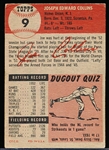1953 Topps Baseball- #9 Joe Collins, Yankees