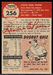1953 Topps Baseball- #256 Les Peden, Wash- Hi#