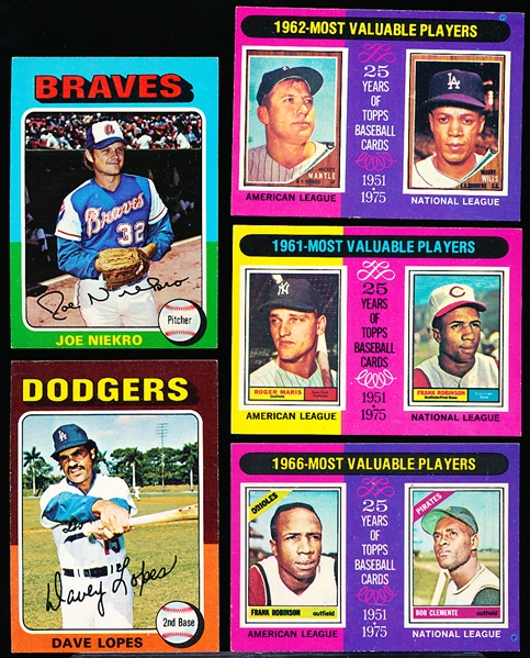 1975 Topps Baseball- 90 Cards