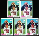 1978 Topps Bb- #400 Nolan Ryan, Angels- 5 Cards
