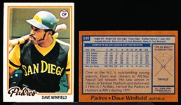 1978 Topps Bb- #530 Dave Winfield, Padres- 18 Cards