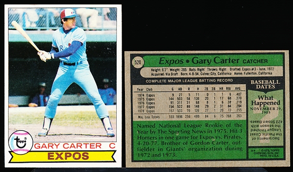 1979 Topps Bb- #520 Gary Carter, Expos- 30 Cards