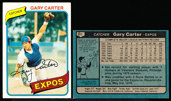 1980 Topps Bb- #70 Gary Carter, Expos- 30 Cards