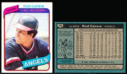1980 Topps Bb- #700 Rod Carew, Angels- 18 Cards