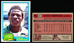 1981 Topps Baseball- #261 Rickey Henderson, A’s- 24 Cards