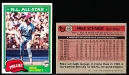 1981 Topps Baseball- #540 Mike Schmidt, Phillies- 50 Cards