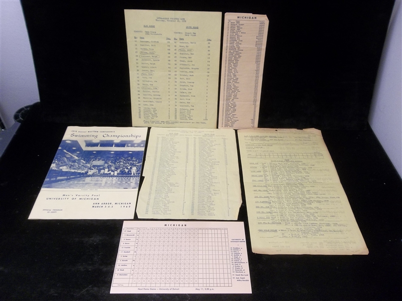 1960 Western Conference Mens Swimming Championship Program at Michigan