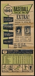 1961 Topps Baseball- 3 Card Sample Sheet