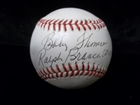 Autographed Ralph Branca & Bobby Thomson Official NL MLB Baseball
