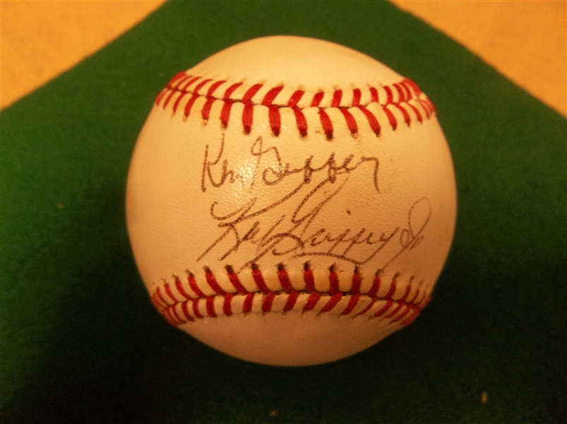  Autographed Ken Griffey & Ken Griffey, Jr. Official AL MLB Baseball