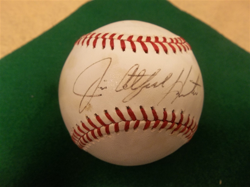 Autographed Jim “Catfish” Hunter Official AL MLB Baseball