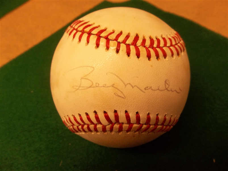 Autographed Billy Martin Official AL MLB Baseball