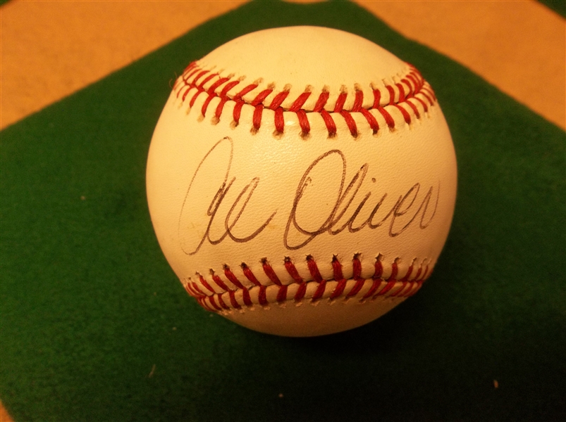 Autographed Al Oliver Official NL MLB Baseball