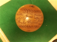 1995 GBOW Cleveland Indians MLB Division Series Wooden Facsimile Signature Baseball- #60/000383.