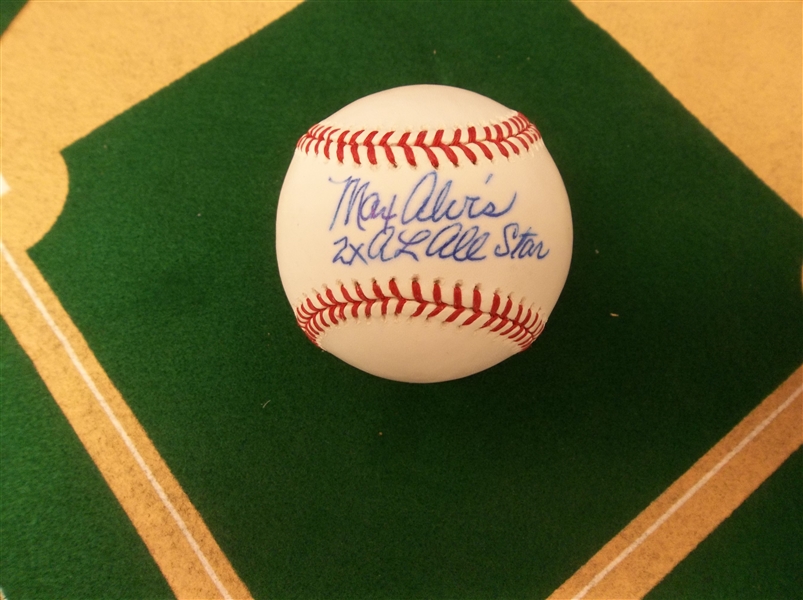 Autographed Max Alvis Official MLB Baseball
