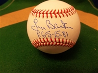 Autographed Len Barker Official MLB Baseball