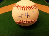 Autographed Tyler Naquin Official MLB Baseball